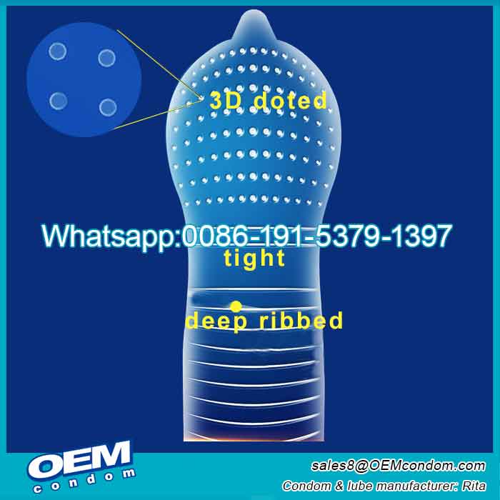 custom brand ribbed dotted and flared condoms manufacturer